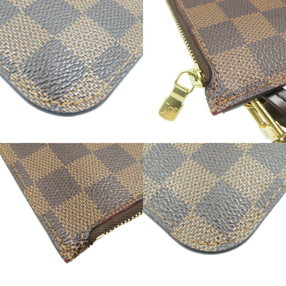 LOUIS VUITTON Authentic Brown Damier Canvas Neverfull Pouch - Picture 7 of 7